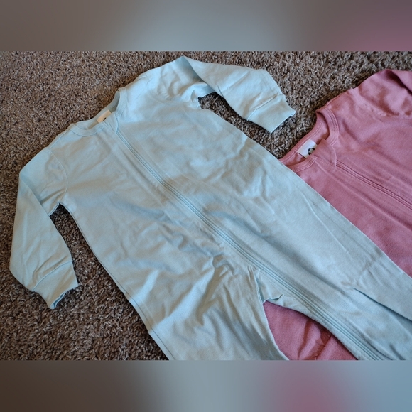 Gerber One Piece Pajamas Set Pink, Light Blue, Light Pink NWT - Picture 10 of 12